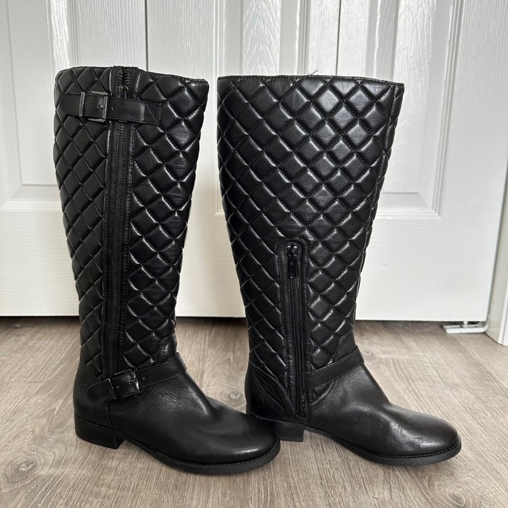 Arturo Chiang - Fusco black quilted riding boots new size 6